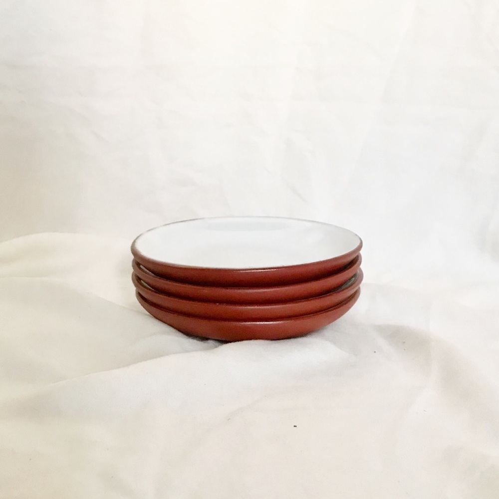 Ceramic Terracotta Plates Hand Crafted 4pc